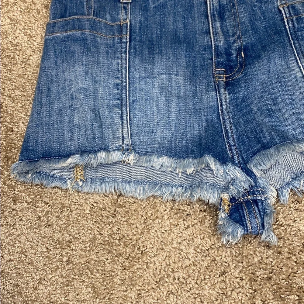 We The Free Janney high low Denim Shorts